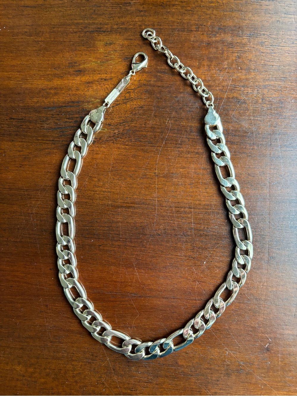 Heavy weight gold tone Curb Chain Necklace
